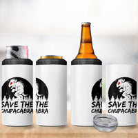 Chupacabra 4 in 1 Can Cooler Tumbler Funny Cryptid Save The Goat Sucker Gift