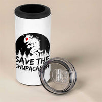 Chupacabra 4 in 1 Can Cooler Tumbler Funny Cryptid Save The Goat Sucker Gift