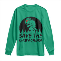 Chupacabra Long Sleeve Shirt Funny Cryptid Save The Goat Sucker Gift - Wonder Print Shop