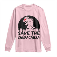 Chupacabra Long Sleeve Shirt Funny Cryptid Save The Goat Sucker Gift - Wonder Print Shop