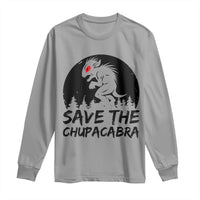 Chupacabra Long Sleeve Shirt Funny Cryptid Save The Goat Sucker Gift - Wonder Print Shop