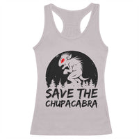 Chupacabra Racerback Tank Top Funny Cryptid Save The Goat Sucker Gift - Wonder Print Shop