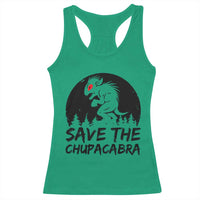 Chupacabra Racerback Tank Top Funny Cryptid Save The Goat Sucker Gift - Wonder Print Shop