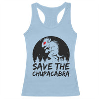 Chupacabra Racerback Tank Top Funny Cryptid Save The Goat Sucker Gift - Wonder Print Shop