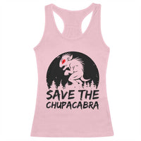 Chupacabra Racerback Tank Top Funny Cryptid Save The Goat Sucker Gift - Wonder Print Shop