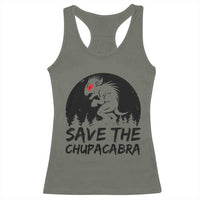 Chupacabra Racerback Tank Top Funny Cryptid Save The Goat Sucker Gift - Wonder Print Shop