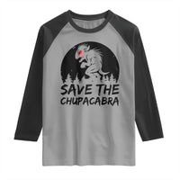 Chupacabra Raglan Shirt Funny Cryptid Save The Goat Sucker Gift - Wonder Print Shop