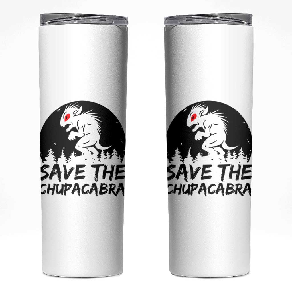 Chupacabra Skinny Tumbler Funny Cryptid Save The Goat Sucker Gift