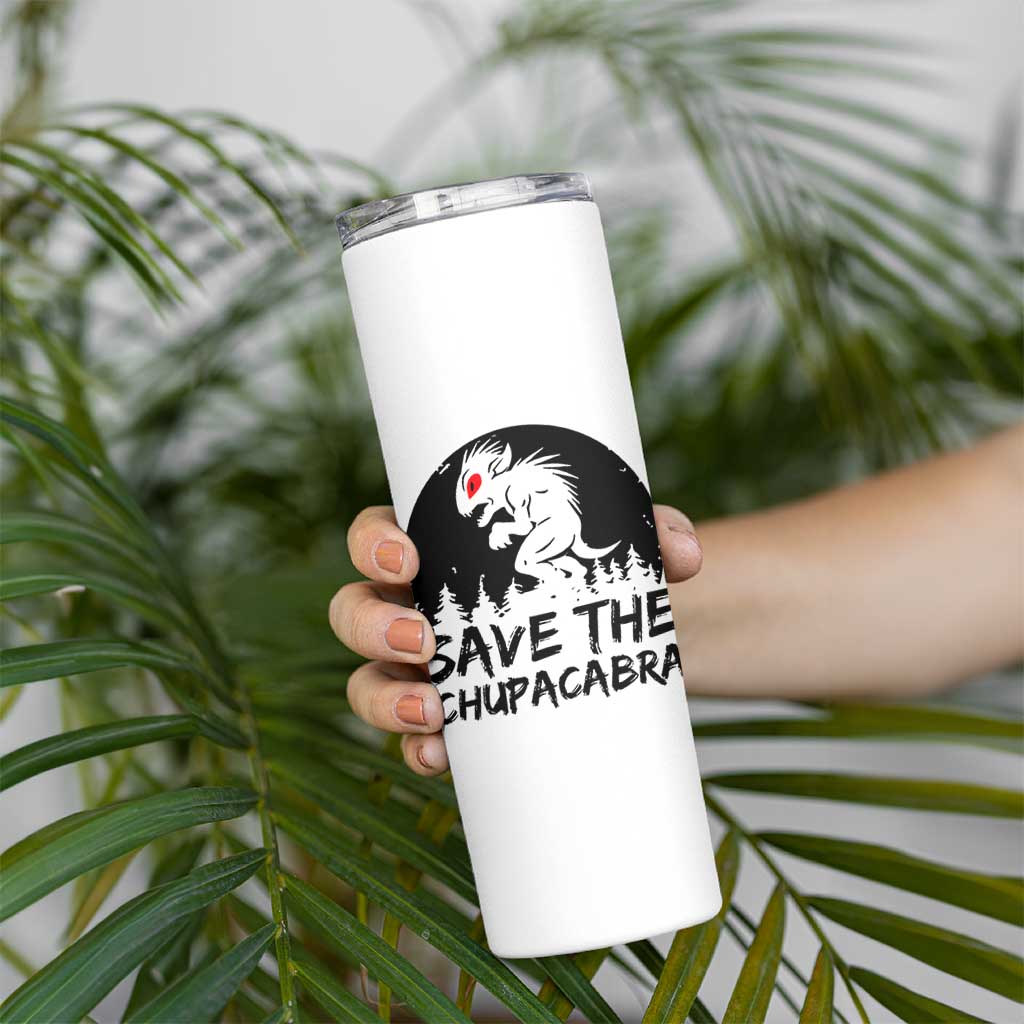 Chupacabra Skinny Tumbler Funny Cryptid Save The Goat Sucker Gift