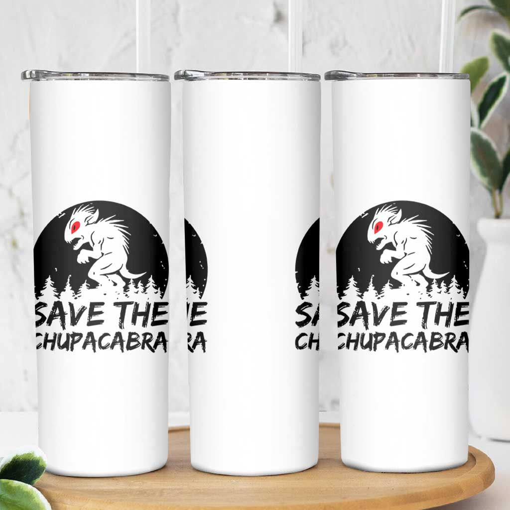 Chupacabra Skinny Tumbler Funny Cryptid Save The Goat Sucker Gift