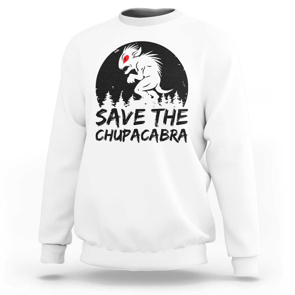 Chupacabra Sweatshirt Funny Cryptid Save The Goat Sucker Gift - Wonder Print Shop