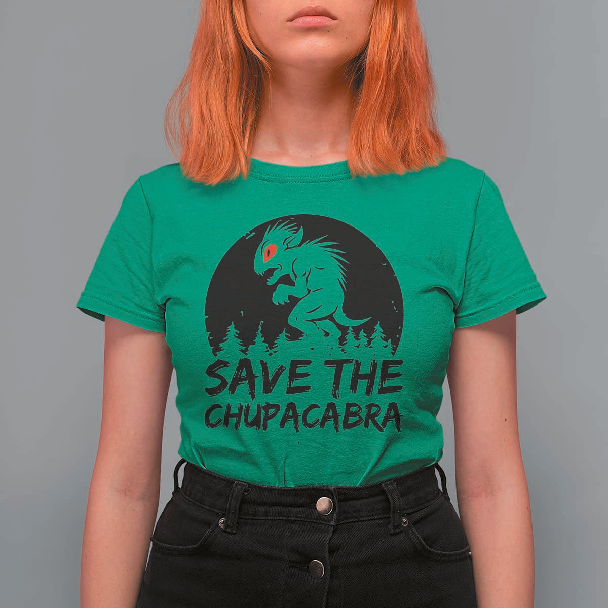 Chupacabra T Shirt For Women Funny Cryptid Save The Goat Sucker Gift - Wonder Print Shop