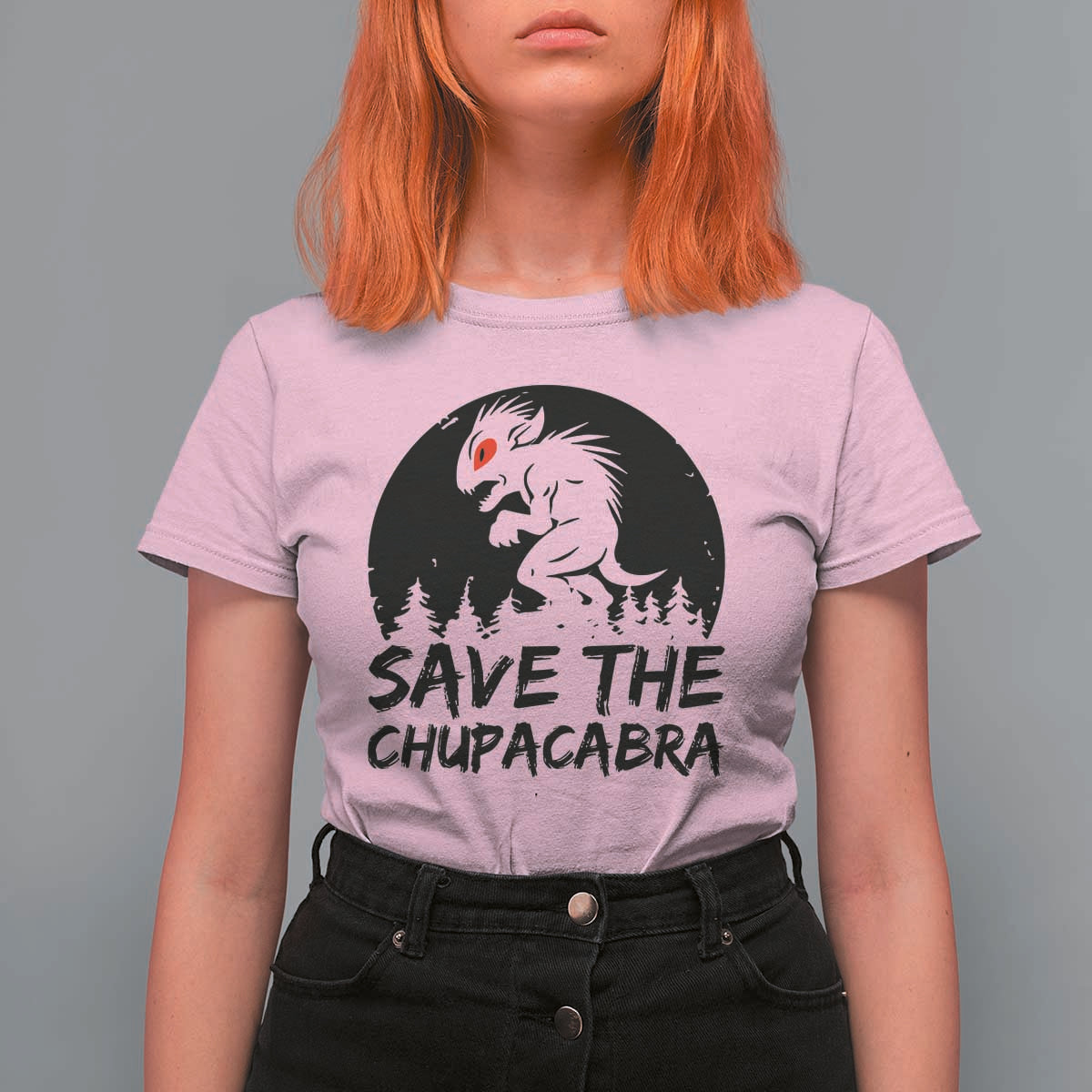 Chupacabra T Shirt For Women Funny Cryptid Save The Goat Sucker Gift - Wonder Print Shop