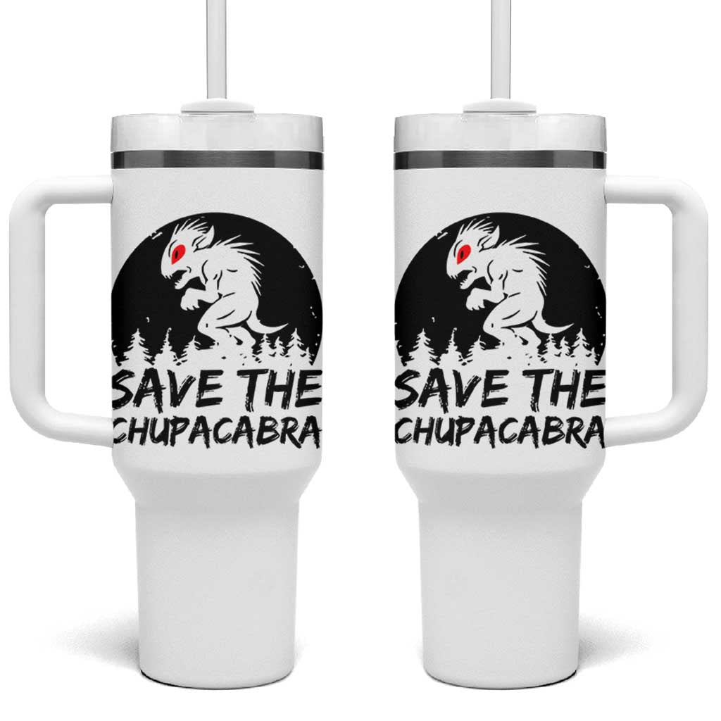 Chupacabra Tumbler With Handle Funny Cryptid Save The Goat Sucker Gift