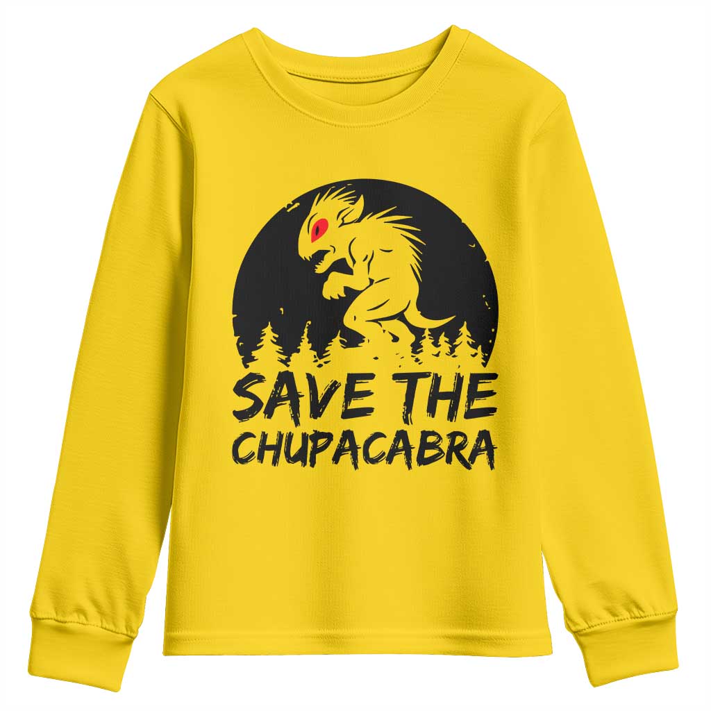 Chupacabra Youth Sweatshirt Funny Cryptid Save The Goat Sucker Gift - Wonder Print Shop