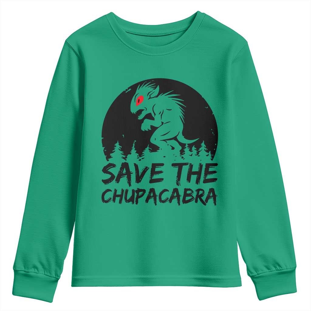 Chupacabra Youth Sweatshirt Funny Cryptid Save The Goat Sucker Gift - Wonder Print Shop