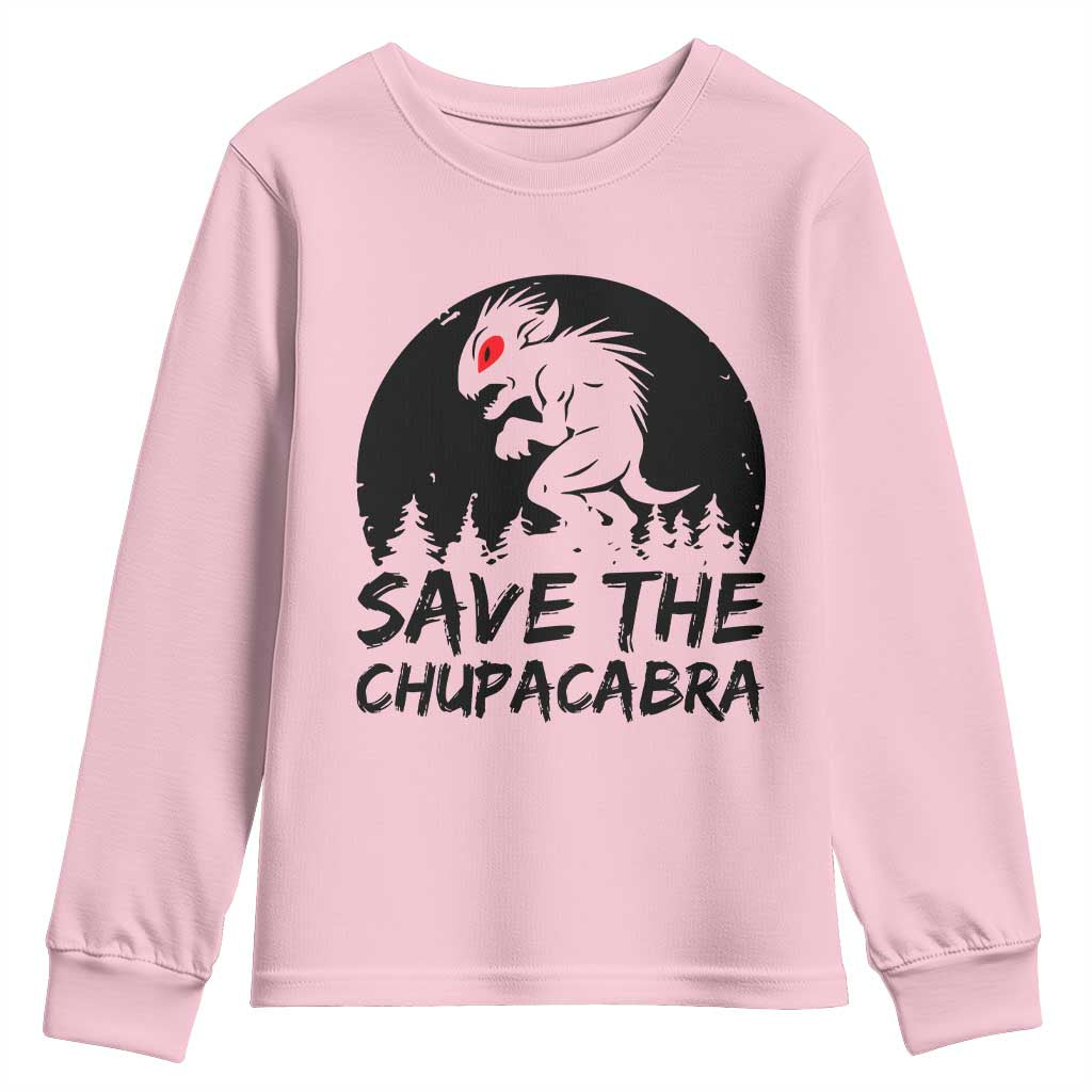 Chupacabra Youth Sweatshirt Funny Cryptid Save The Goat Sucker Gift - Wonder Print Shop