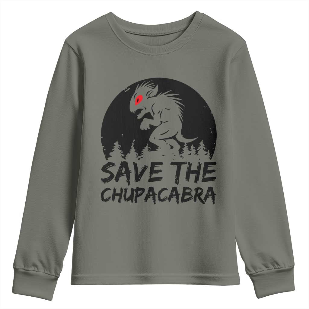 Chupacabra Youth Sweatshirt Funny Cryptid Save The Goat Sucker Gift - Wonder Print Shop