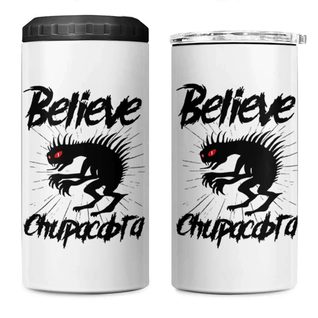 Urban Legends And Mystery Gift 4 in 1 Can Cooler Tumbler Believe Chupacabra
