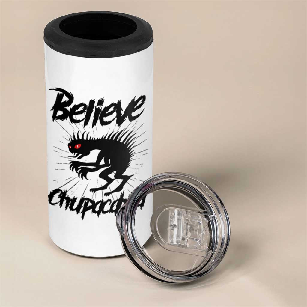 Urban Legends And Mystery Gift 4 in 1 Can Cooler Tumbler Believe Chupacabra