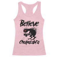 Urban Legends And Mystery Gift Racerback Tank Top Believe Chupacabra - Wonder Print Shop