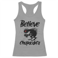 Urban Legends And Mystery Gift Racerback Tank Top Believe Chupacabra - Wonder Print Shop