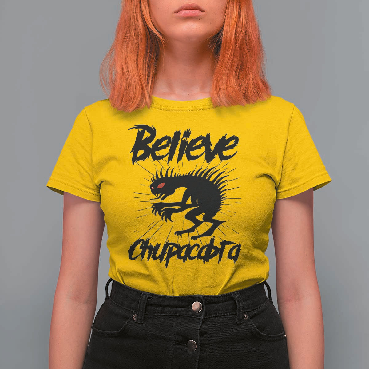Urban Legends And Mystery Gift T Shirt For Women Believe Chupacabra - Wonder Print Shop