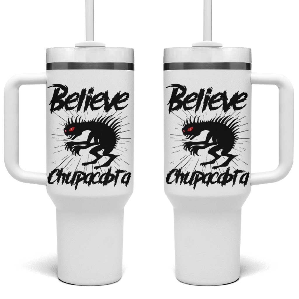 Urban Legends And Mystery Gift Tumbler With Handle Believe Chupacabra