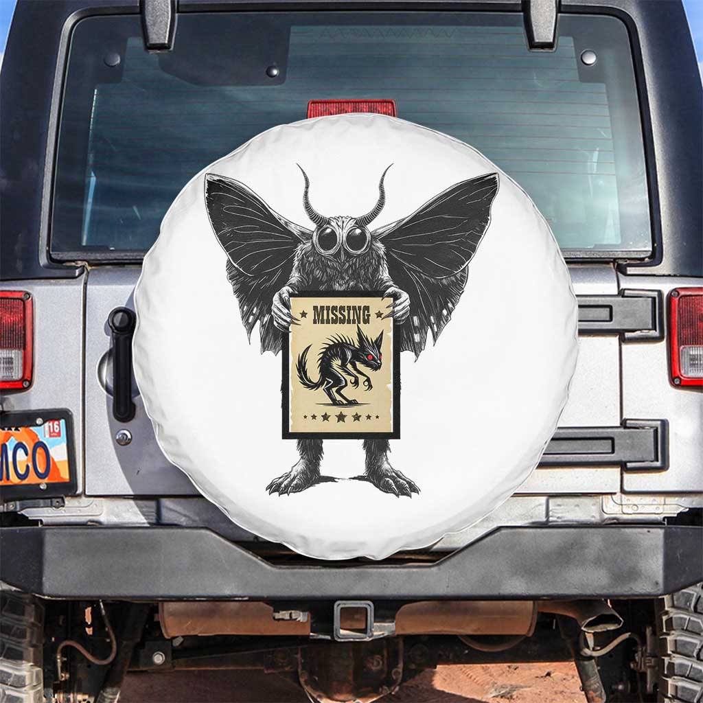 Mothman Missing Chupacabra Spare Tire Cover Funny Cryptid Gift - Wonder Print Shop