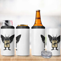 Mothman Missing Chupacabra 4 in 1 Can Cooler Tumbler Funny Cryptid Gift