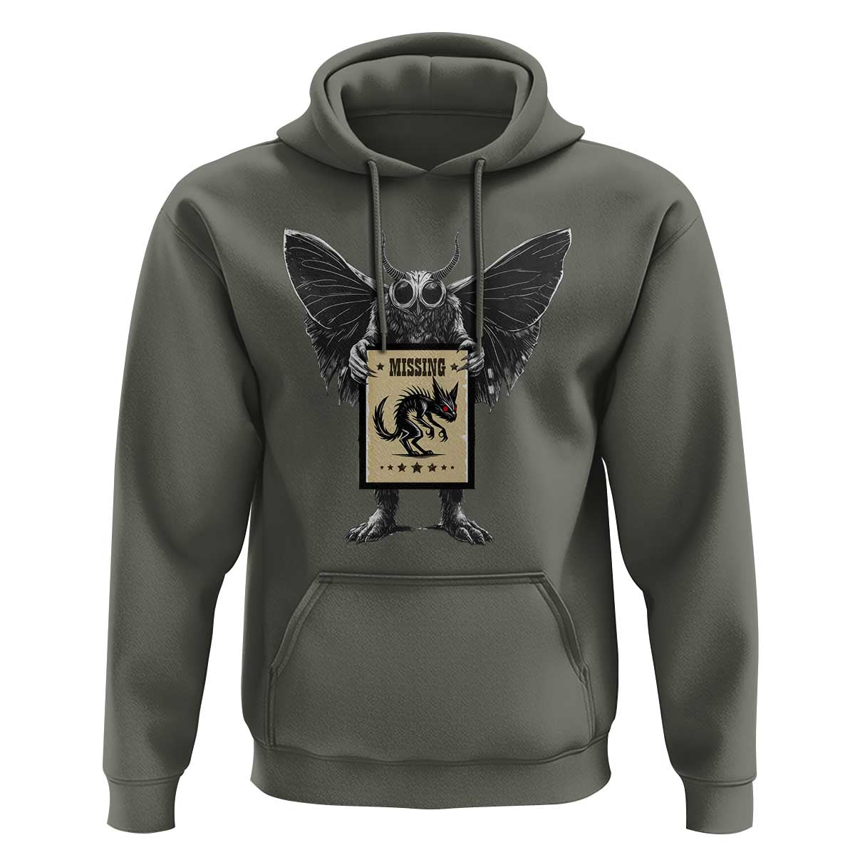 Mothman Missing Chupacabra Hoodie Funny Cryptid Gift - Wonder Print Shop