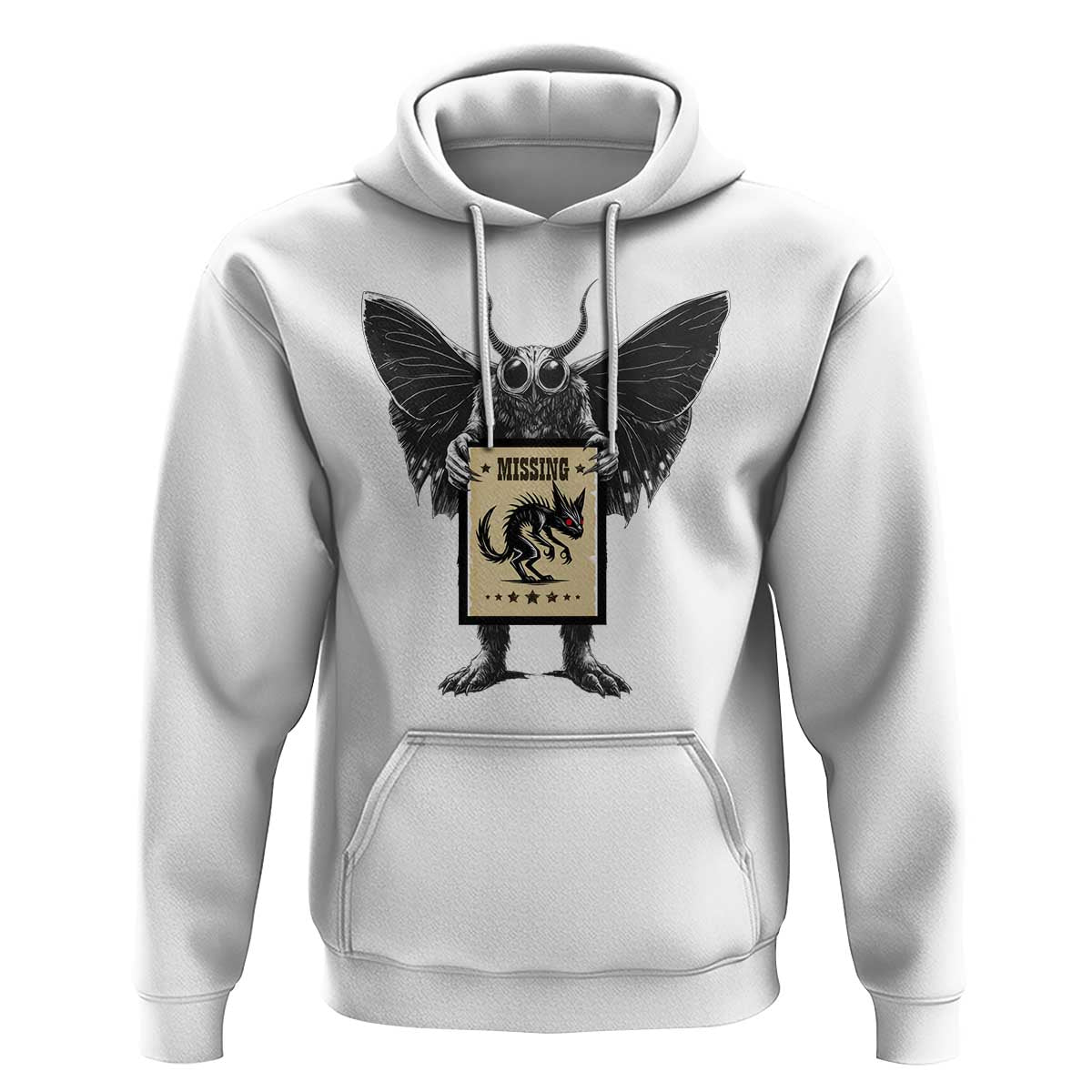 Mothman Missing Chupacabra Hoodie Funny Cryptid Gift - Wonder Print Shop
