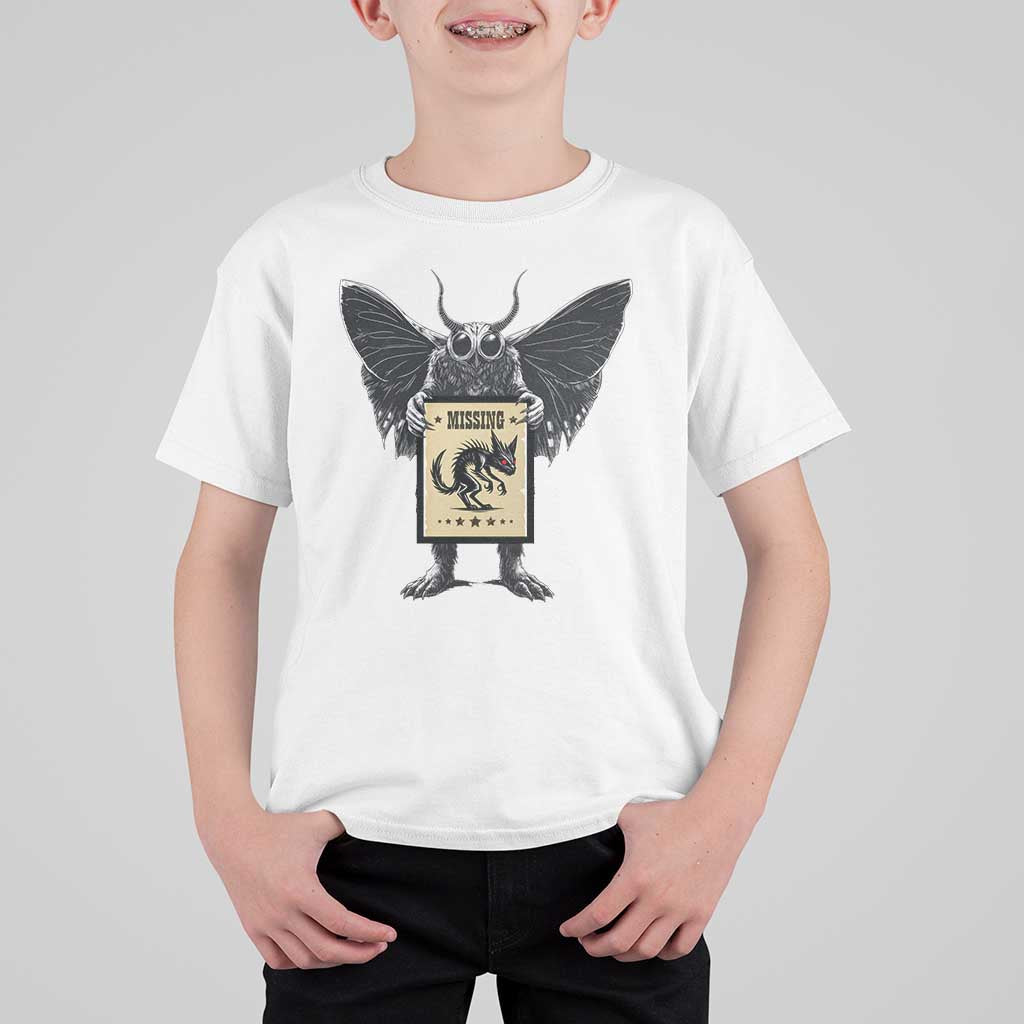 Mothman Missing Chupacabra T Shirt For Kid Funny Cryptid Gift - Wonder Print Shop