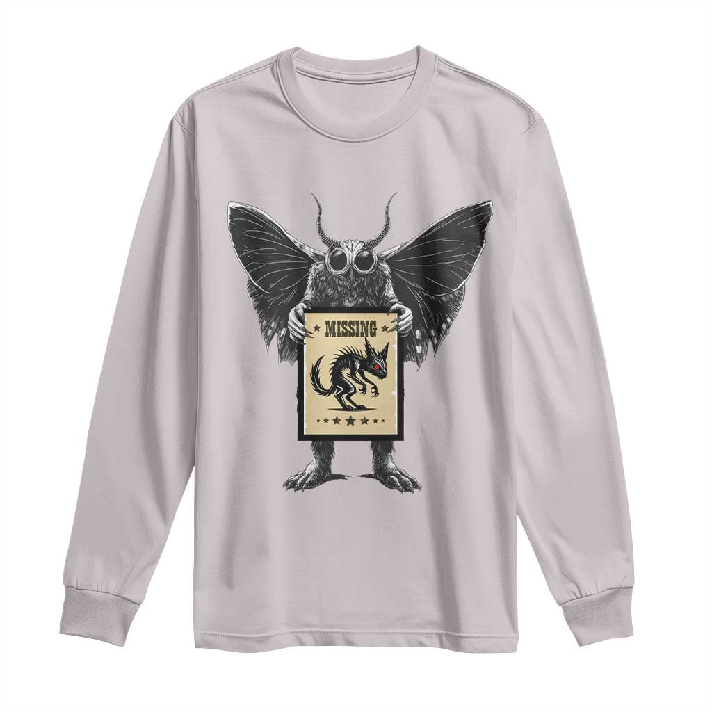 Mothman Missing Chupacabra Long Sleeve Shirt Funny Cryptid Gift - Wonder Print Shop