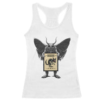Mothman Missing Chupacabra Racerback Tank Top Funny Cryptid Gift - Wonder Print Shop