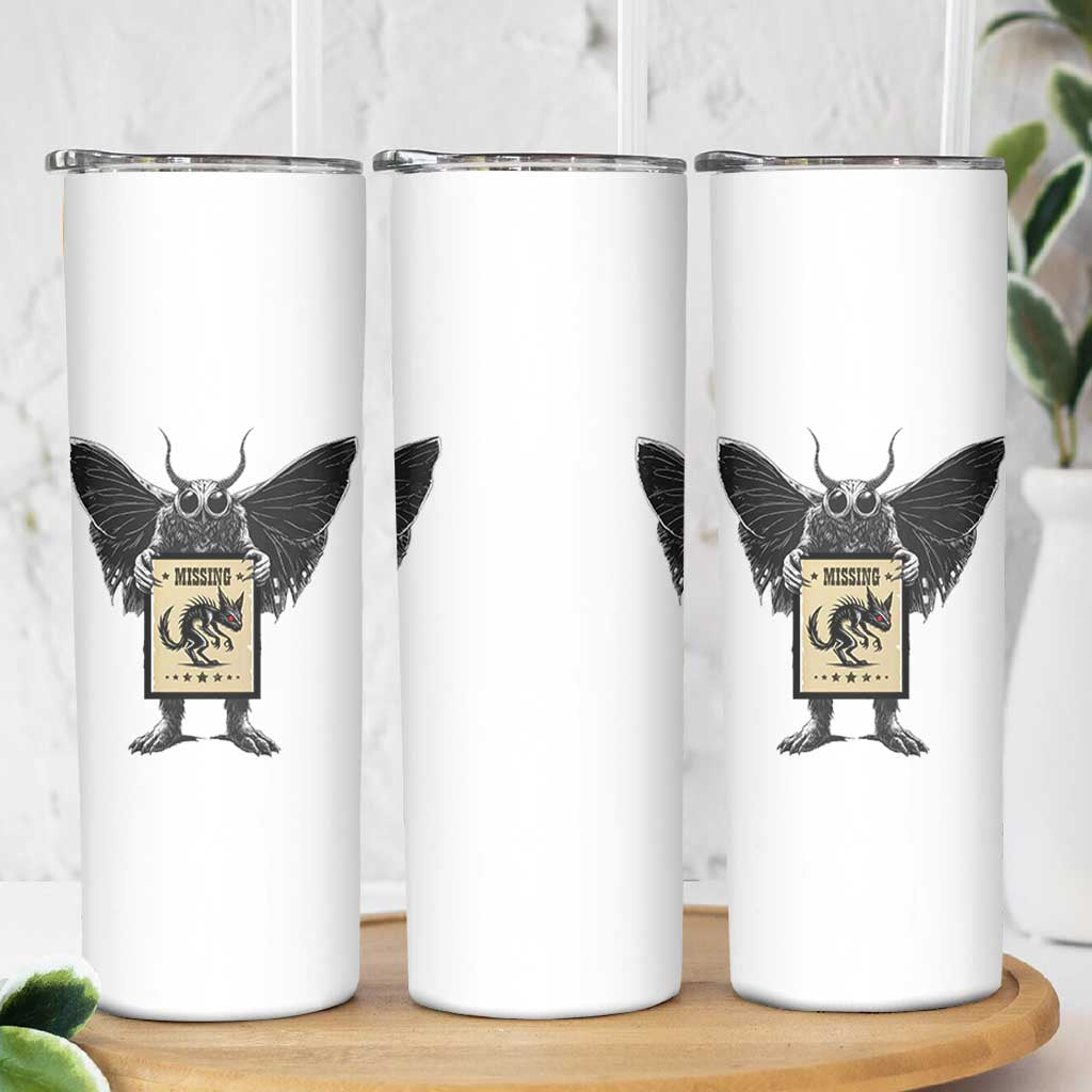 Mothman Missing Chupacabra Skinny Tumbler Funny Cryptid Gift