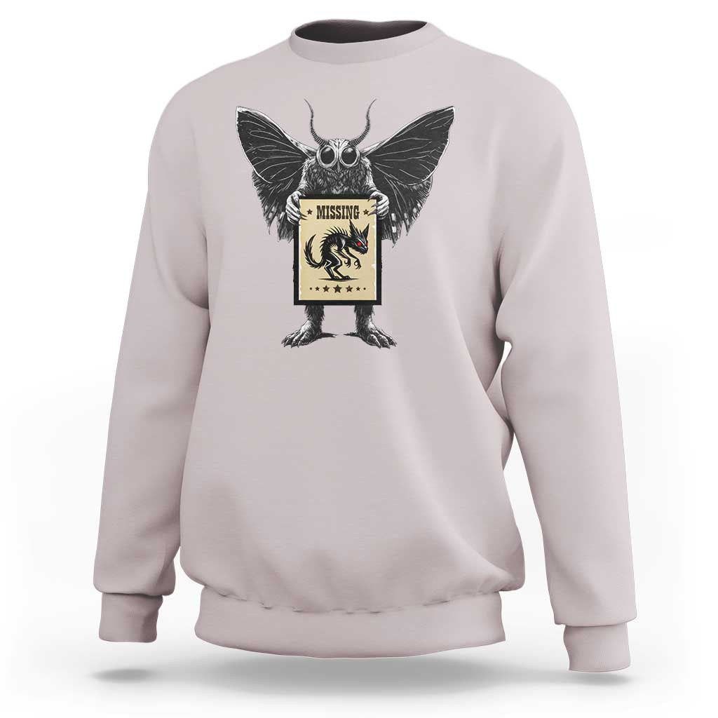 Mothman Missing Chupacabra Sweatshirt Funny Cryptid Gift - Wonder Print Shop