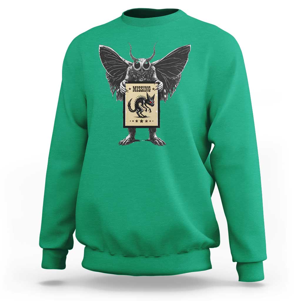 Mothman Missing Chupacabra Sweatshirt Funny Cryptid Gift - Wonder Print Shop