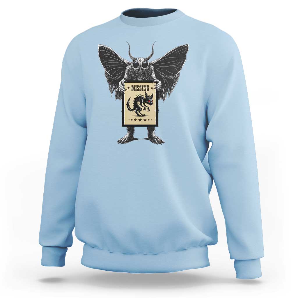 Mothman Missing Chupacabra Sweatshirt Funny Cryptid Gift - Wonder Print Shop