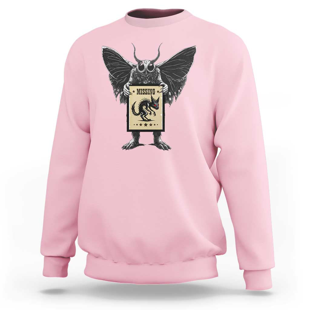 Mothman Missing Chupacabra Sweatshirt Funny Cryptid Gift - Wonder Print Shop