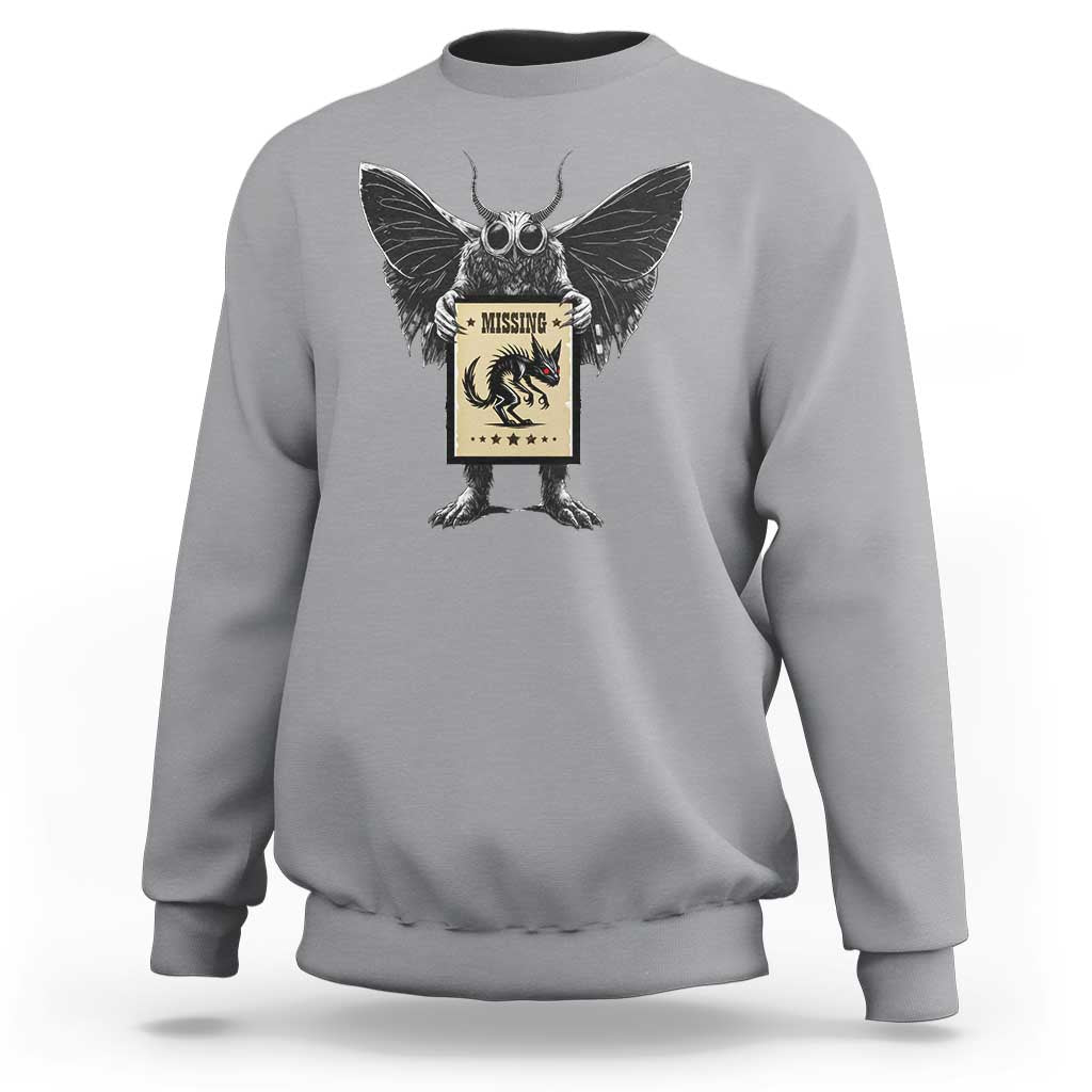 Mothman Missing Chupacabra Sweatshirt Funny Cryptid Gift - Wonder Print Shop