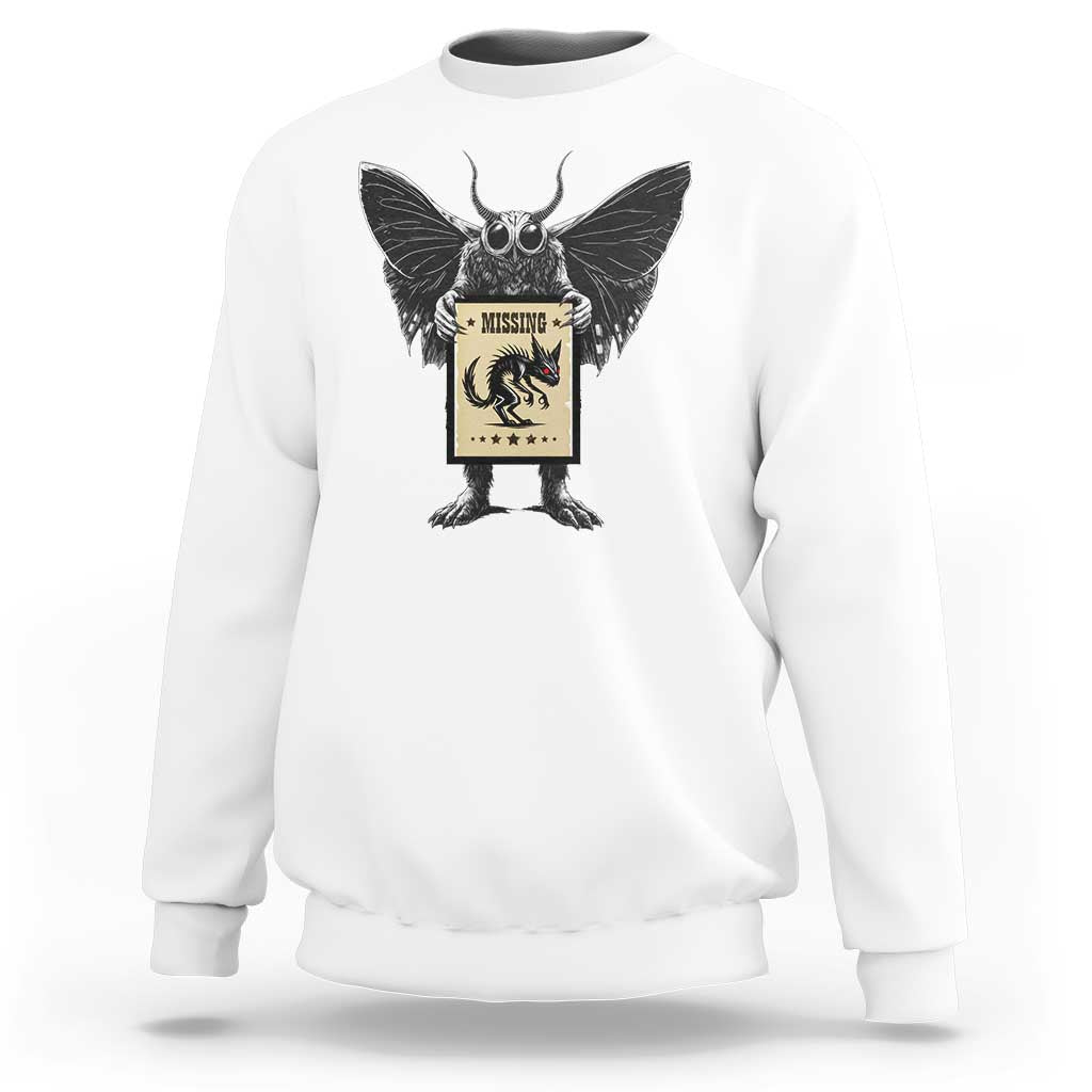 Mothman Missing Chupacabra Sweatshirt Funny Cryptid Gift - Wonder Print Shop