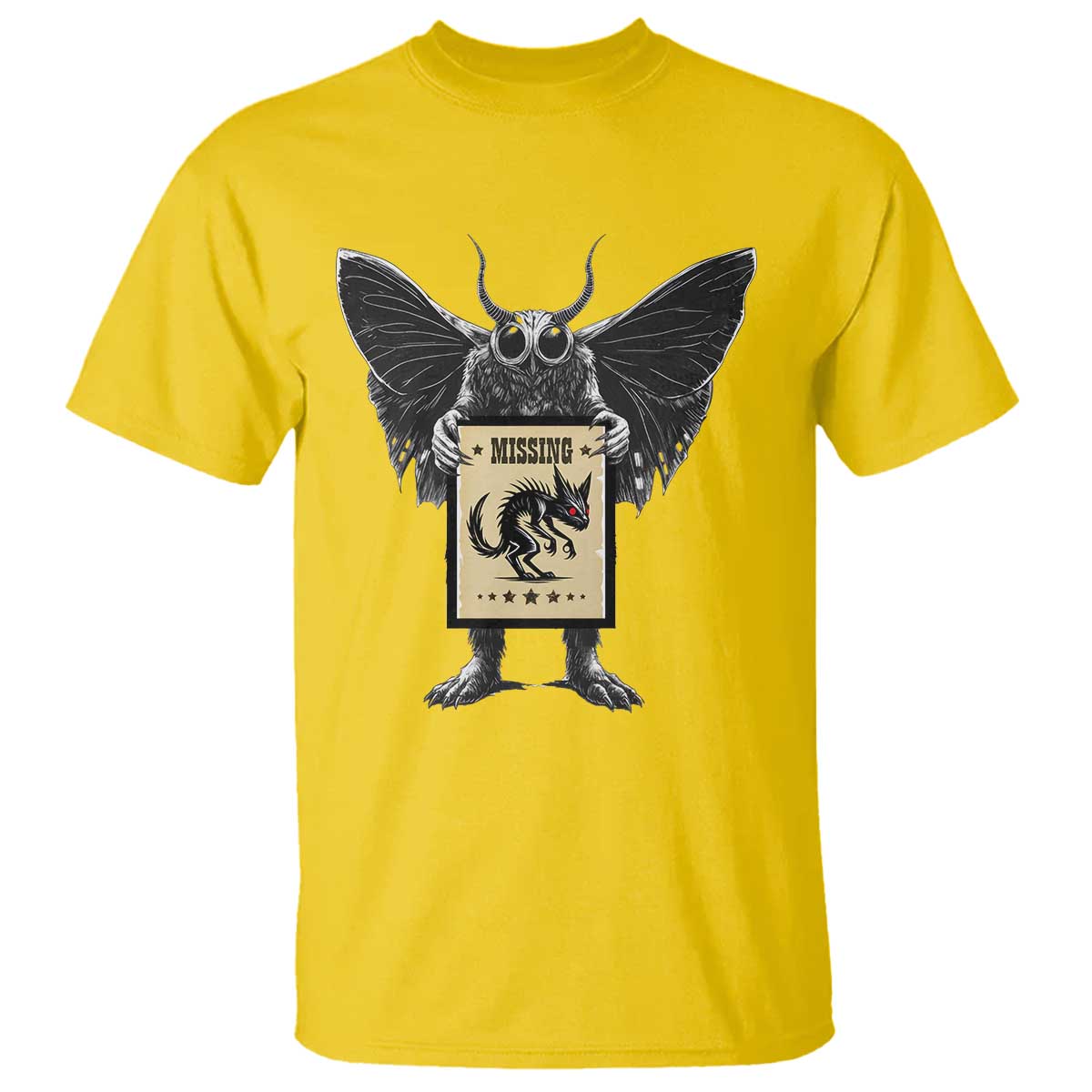 Mothman Missing Chupacabra T Shirt Funny Cryptid Gift - Wonder Print Shop