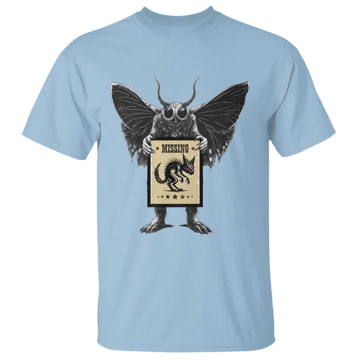 Mothman Missing Chupacabra T Shirt Funny Cryptid Gift - Wonder Print Shop
