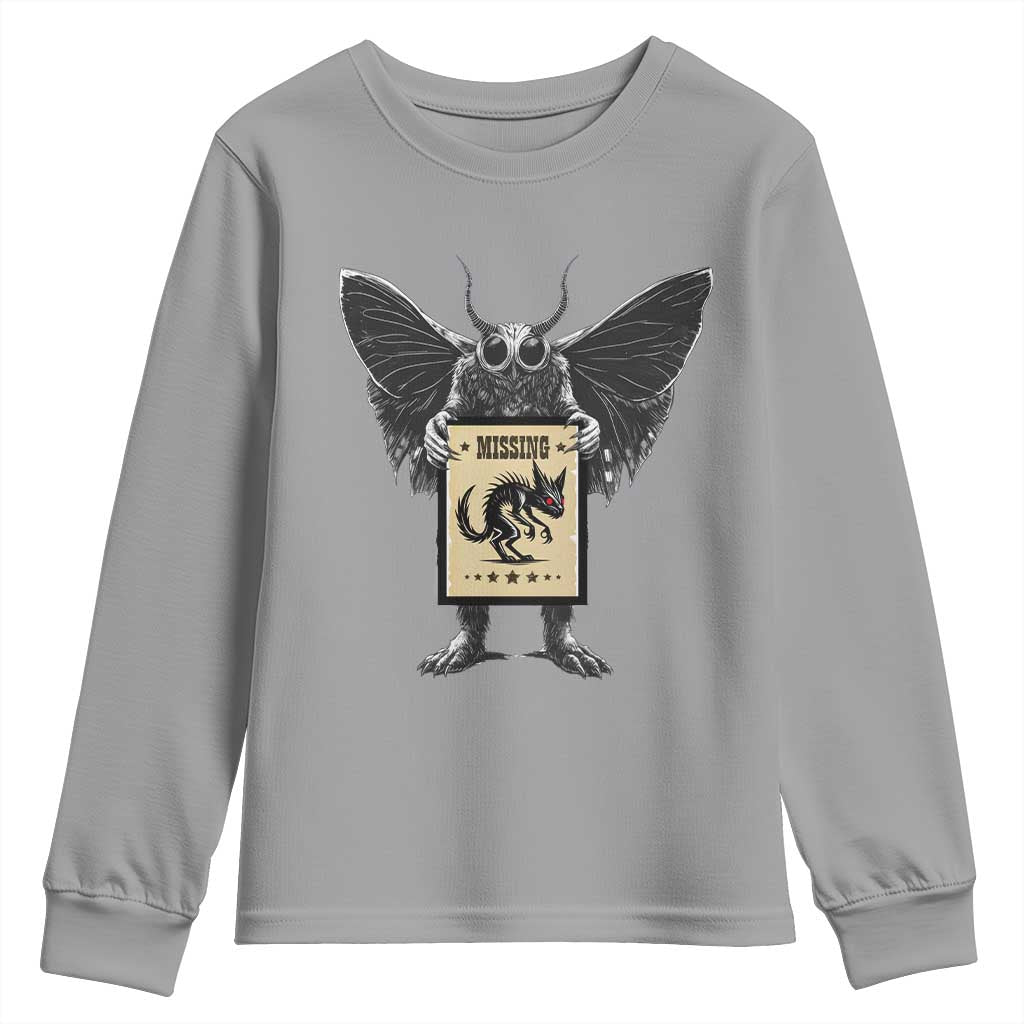 Mothman Missing Chupacabra Youth Sweatshirt Funny Cryptid Gift - Wonder Print Shop