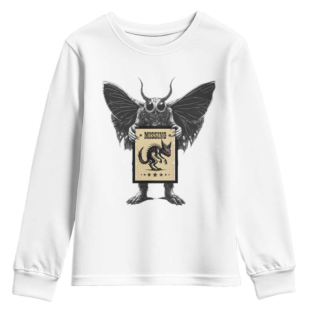 Mothman Missing Chupacabra Youth Sweatshirt Funny Cryptid Gift - Wonder Print Shop