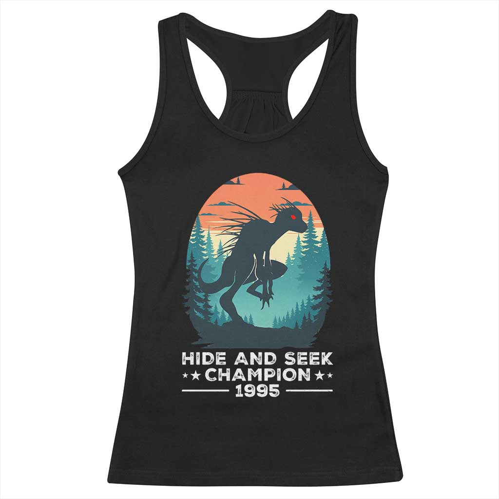 Chupacabra Racerback Tank Top Gothic Humor Hide And Seek Champion Gift - Wonder Print Shop