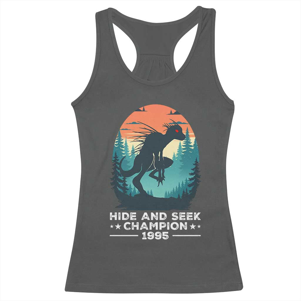 Chupacabra Racerback Tank Top Gothic Humor Hide And Seek Champion Gift - Wonder Print Shop