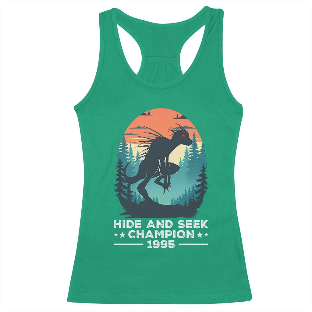 Chupacabra Racerback Tank Top Gothic Humor Hide And Seek Champion Gift - Wonder Print Shop