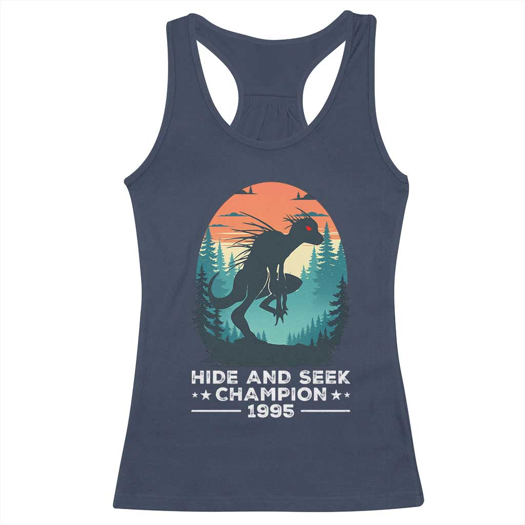 Chupacabra Racerback Tank Top Gothic Humor Hide And Seek Champion Gift - Wonder Print Shop